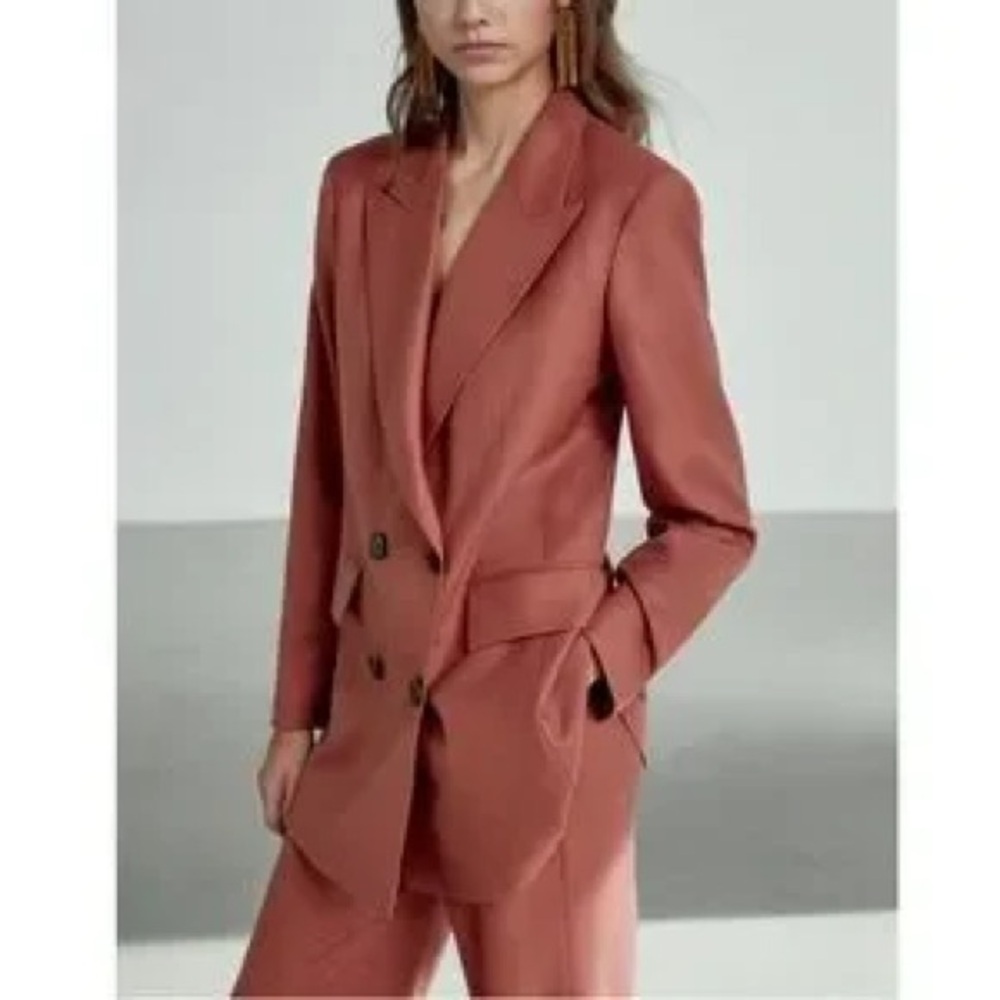 Massimo Dutti Double-Breasted Blazer